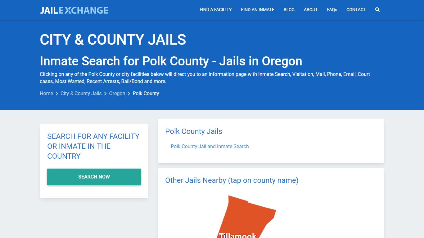 Inmate Search for Polk County | Jails in Oregon - Jail Exchange